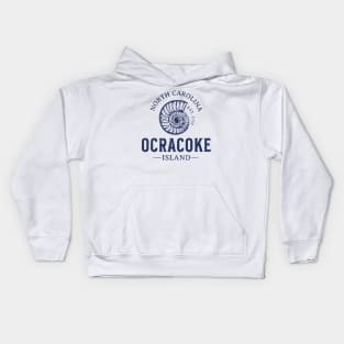 Ocracoke Island, NC Summertime Vacationing Seashell Kids Hoodie